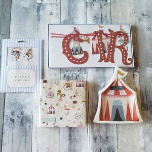 NWT - Josi James Circus Carnival Paper Party Items
